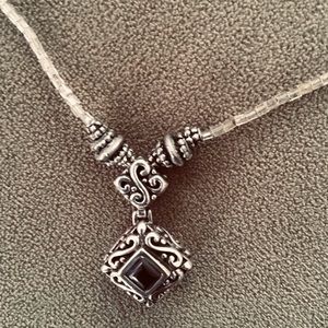 Sterling Silver and Onyx Necklace